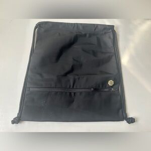 lululemon Seawheeze Black nylon Drawstring back pack Gym Bag
